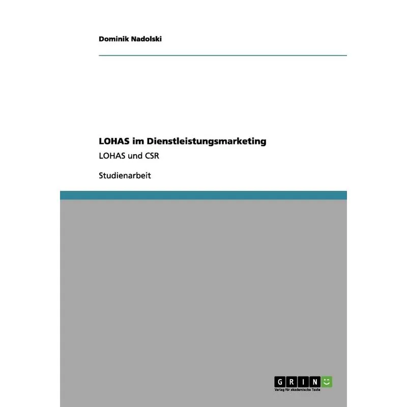 Lohas Im Dienstleistungsmarketing