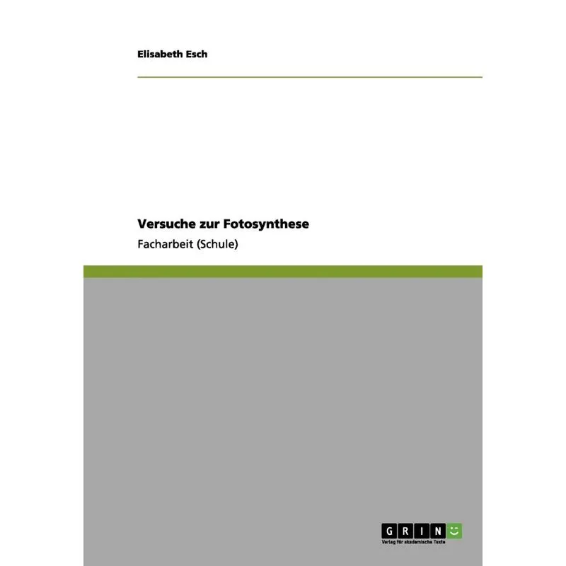 Versuche zur Fotosynthese