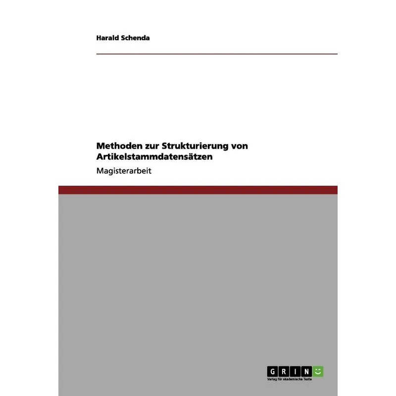 Methoden zur Strukturierung von Artikelstammdatensätzen