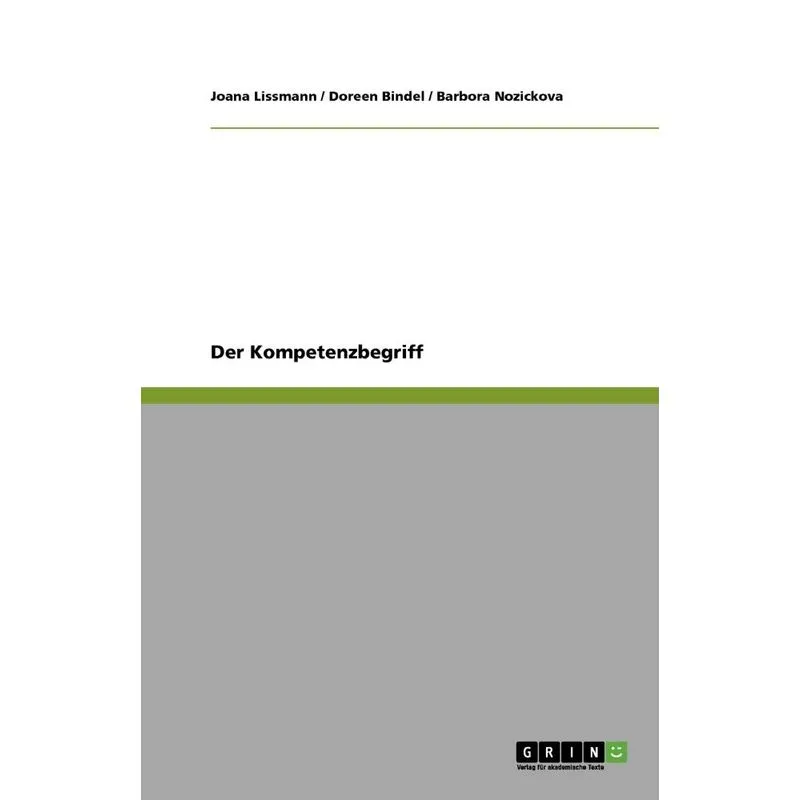 Der Kompetenzbegriff