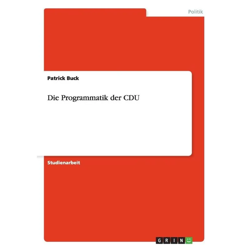Die Programmatik der CDU