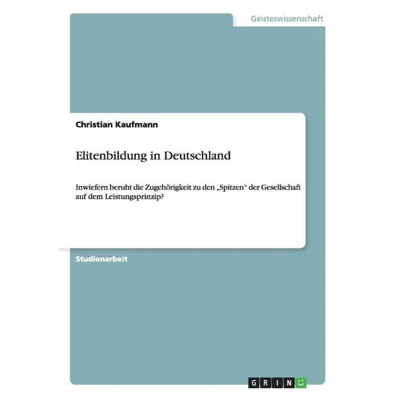 Elitenbildung in Deutschland