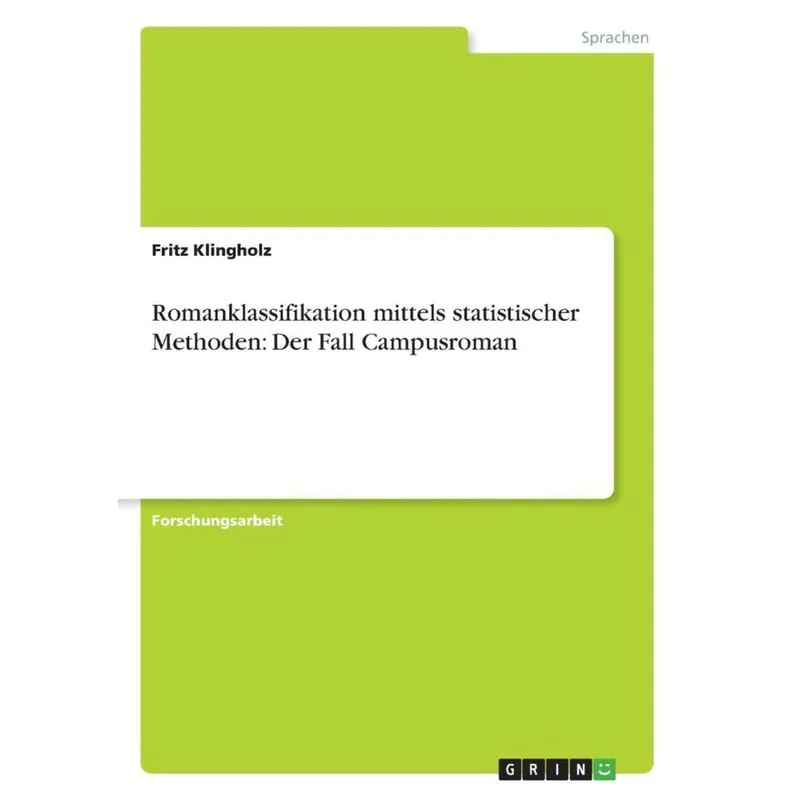 Romanklassifikation mittels statistischer Methoden