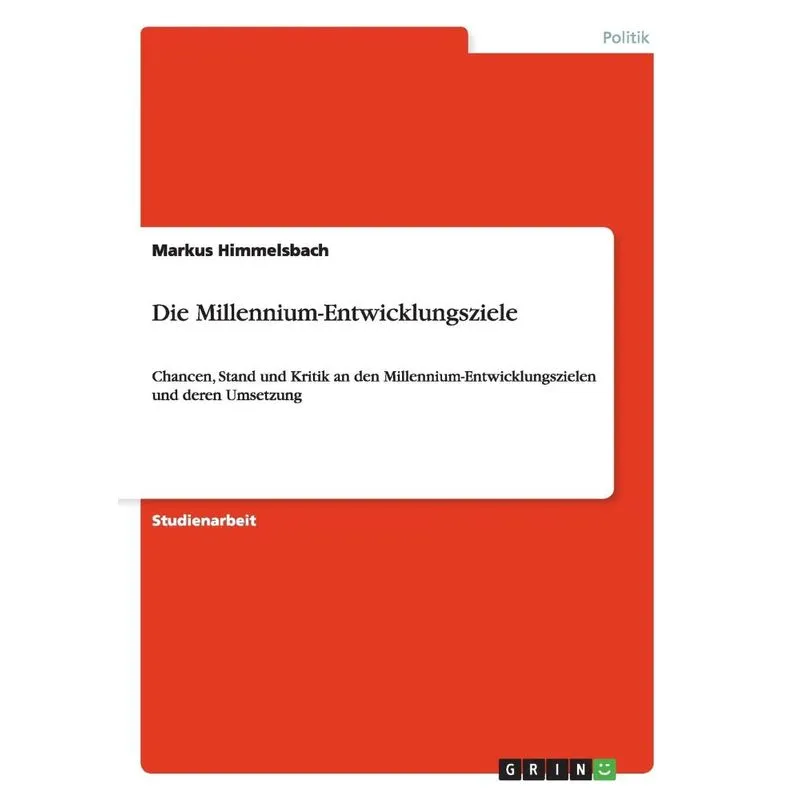 Die Millennium-Entwicklungsziele