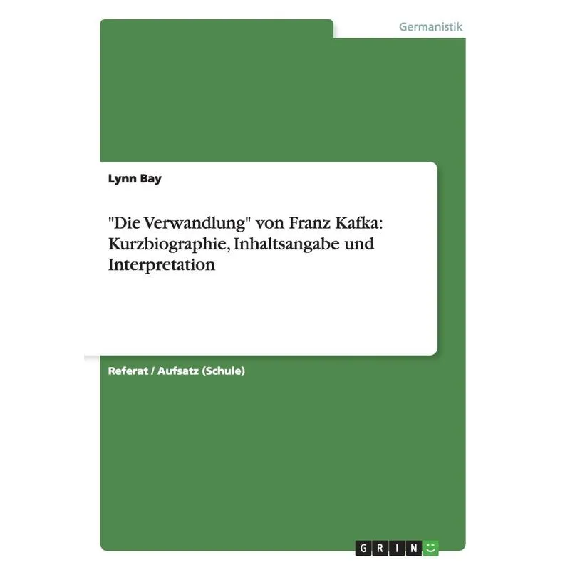Die Verwandlung von Franz Kafka