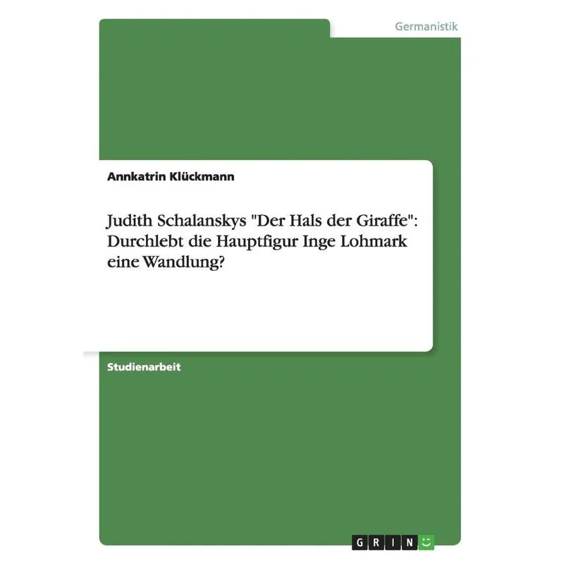 Judith Schalanskys Der Hals der Giraffe