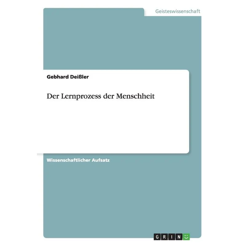 Der Lernprozess der Menschheit