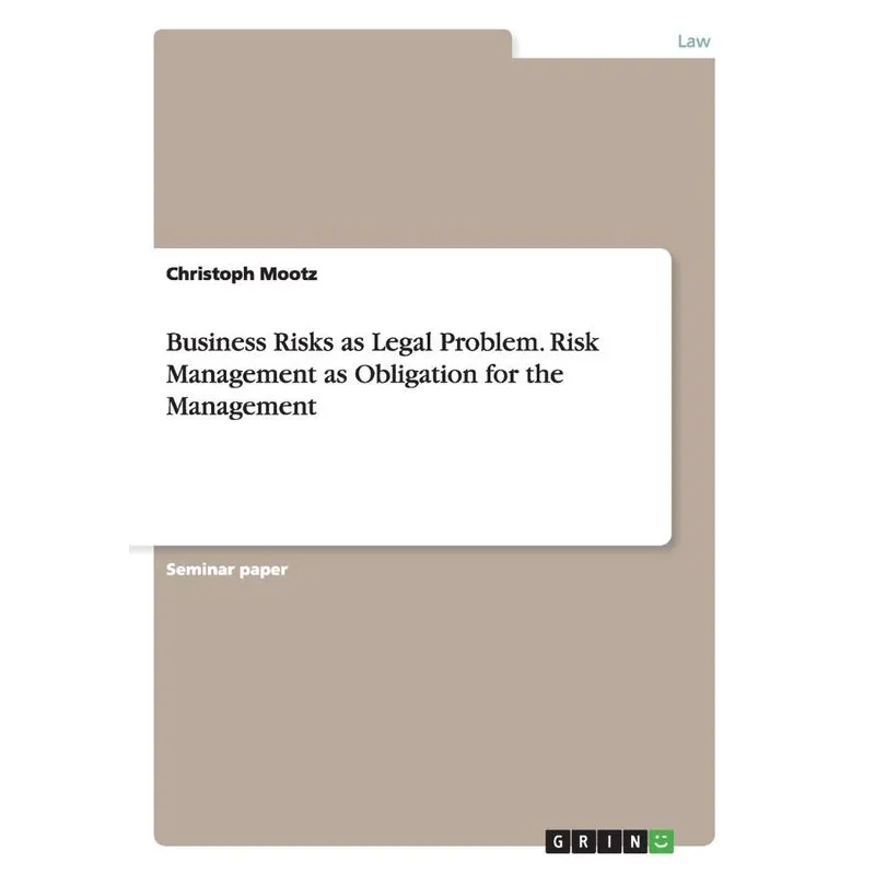 Business Risks as Legal Problem. Risk Management as Obligat