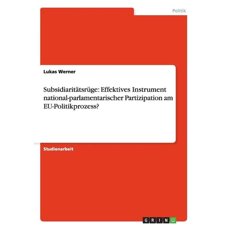 Subsidiaritätsrüge