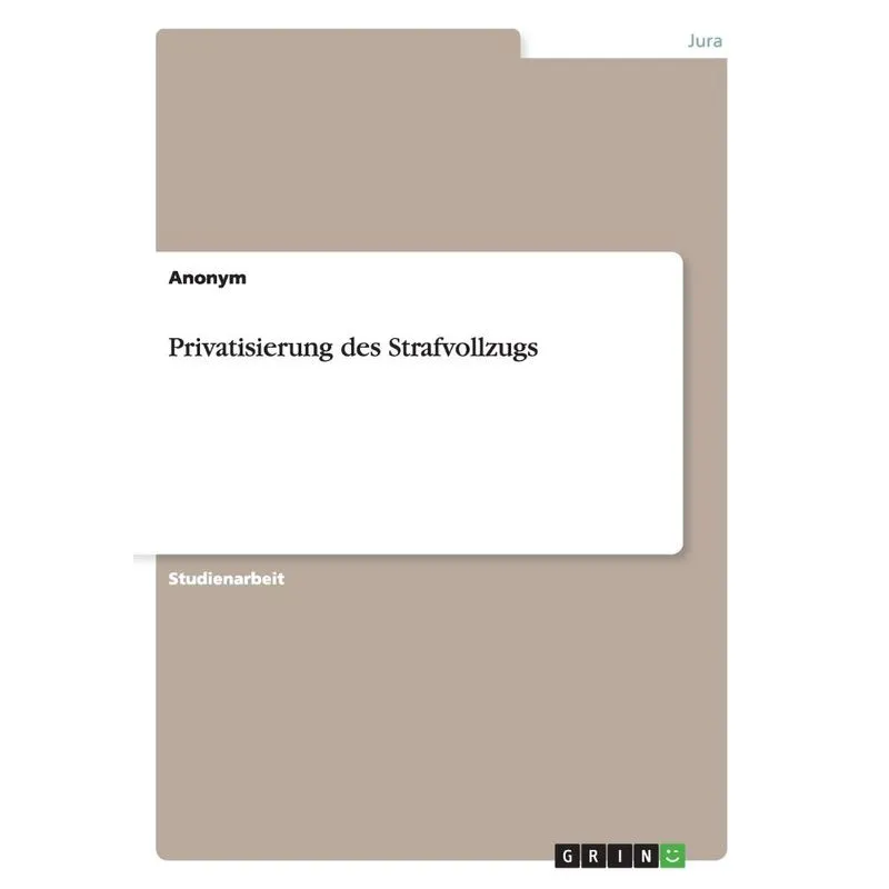 Privatisierung des Strafvollzugs