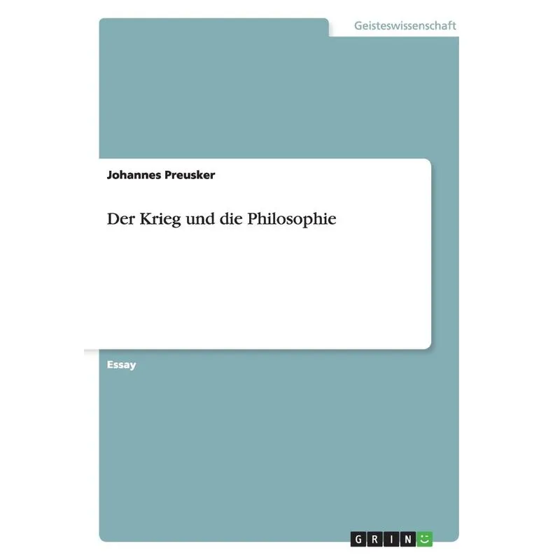 Der Krieg und die Philosophie