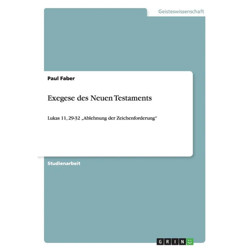Exegese des Neuen Testaments