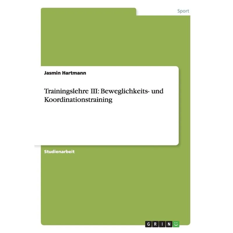 Trainingslehre III