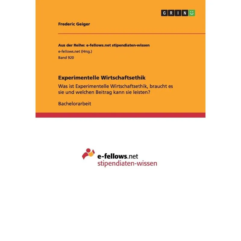 Experimentelle Wirtschaftsethik