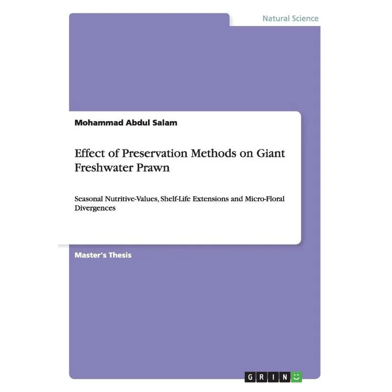 Effect of Preservation Methods on Giant Freshwater Prawn