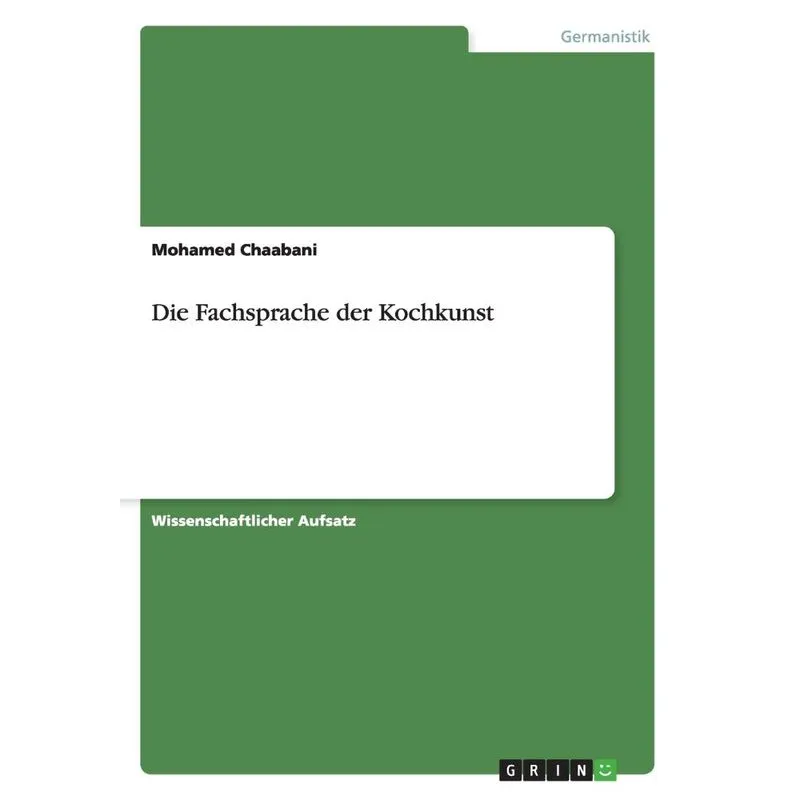Die Fachsprache der Kochkunst