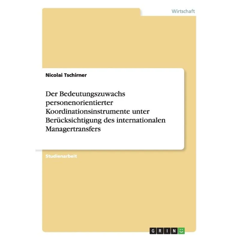 Der Bedeutungszuwachs personenorientierter Koordinationsins