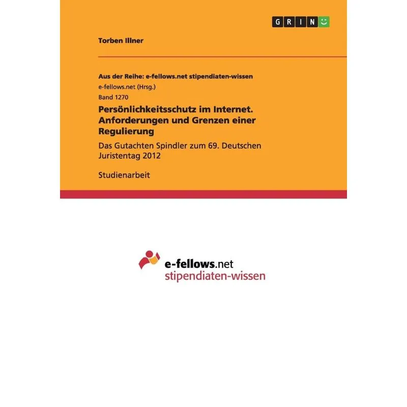 Persönlichkeitsschutz im Internet. Anforderungen und Grenze