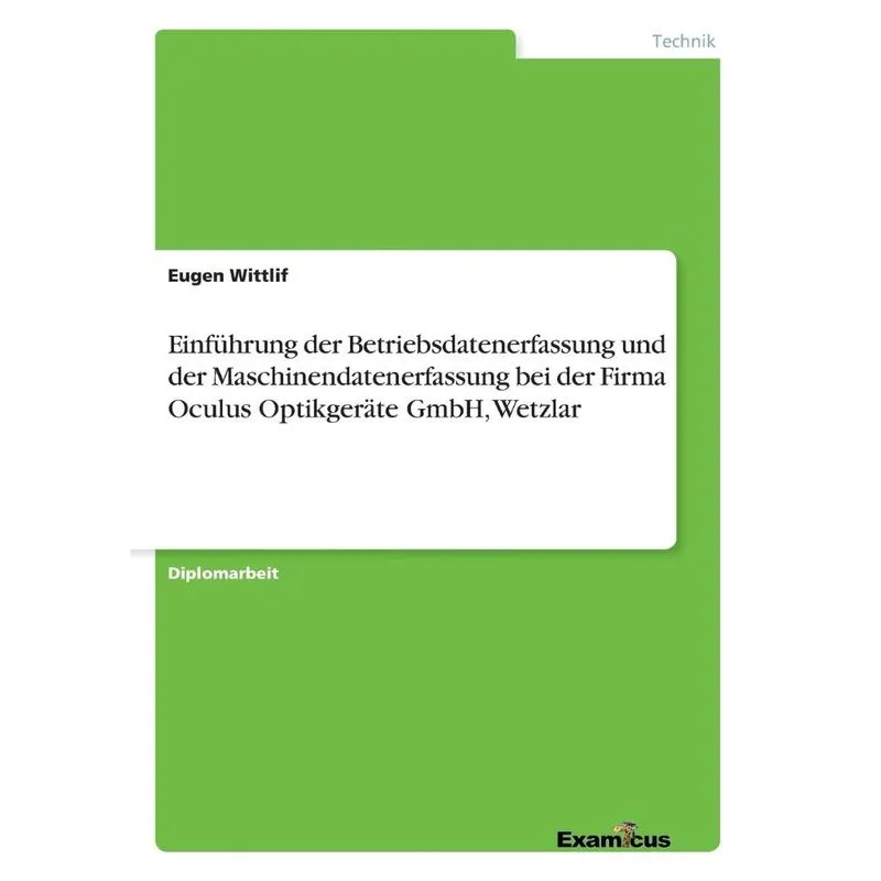 Einführung Der Betriebsdatenerfassung Und Der Maschinendate