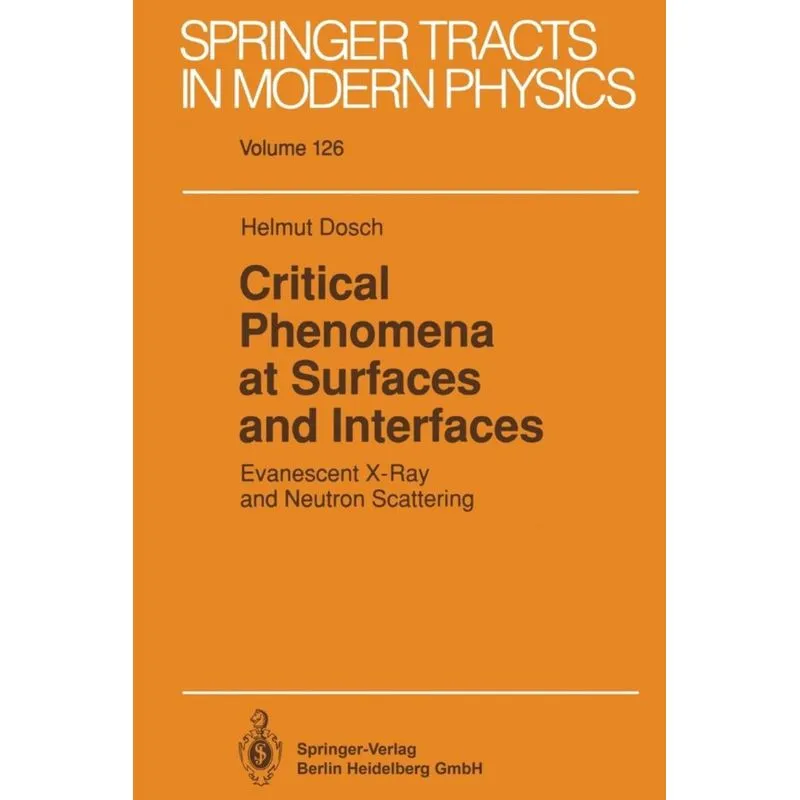 Critical Phenomena at Surfaces and Interfaces