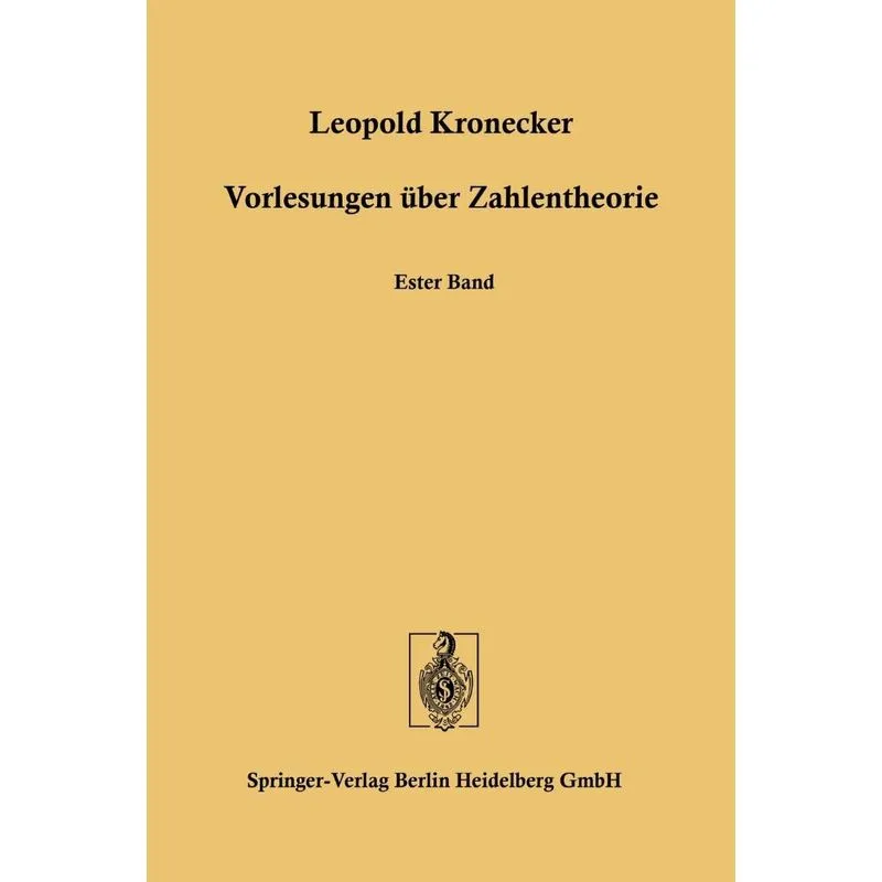 Vorlesungen über Zahlentheorie