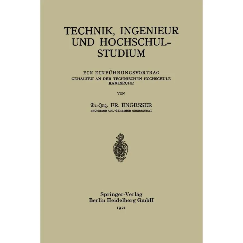 Technik, Ingenieur Und Hochschulstudium