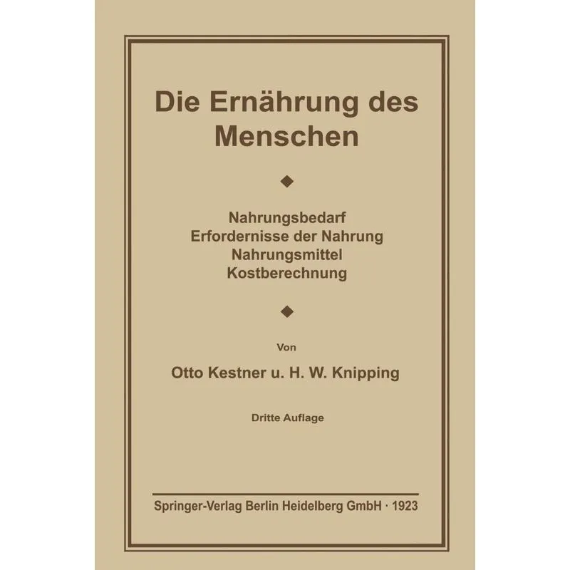 Die Ernährung des Menschen