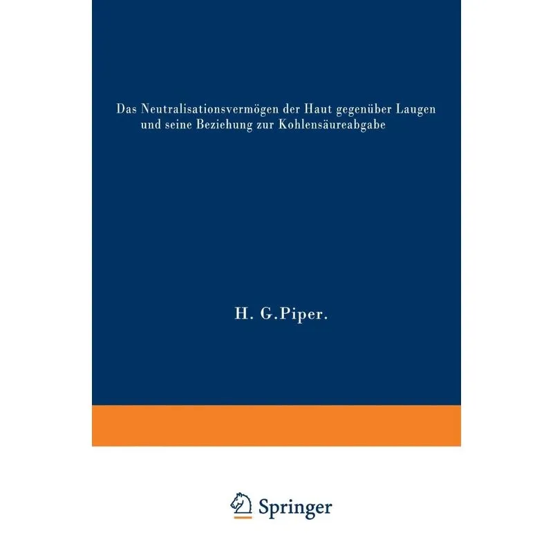 Das Neutralisationsvermogen Der Haut Gegenuber Laugen Und S