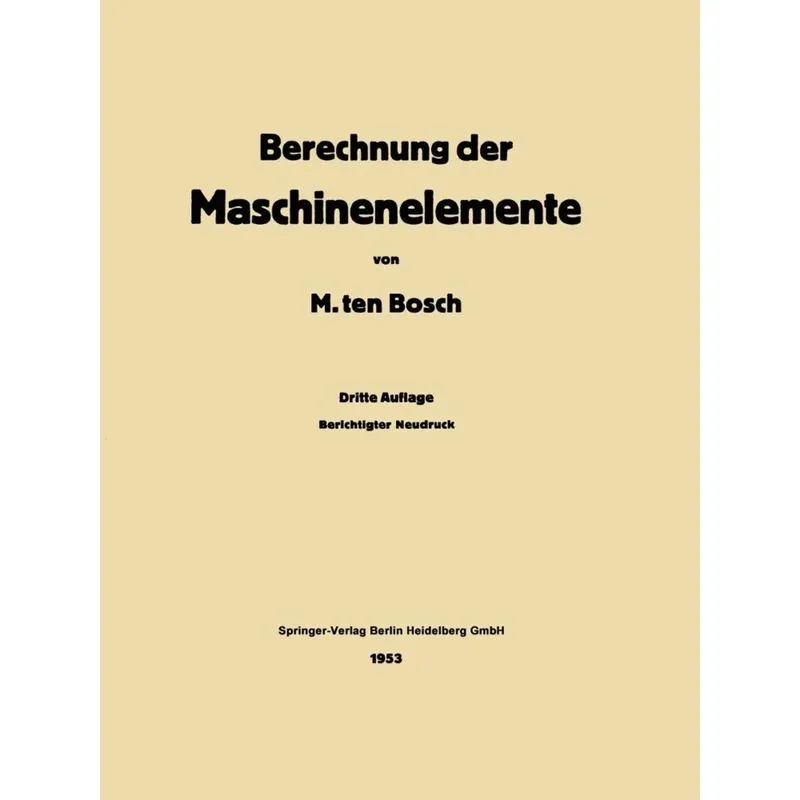 Berechnung der Maschinenelemente