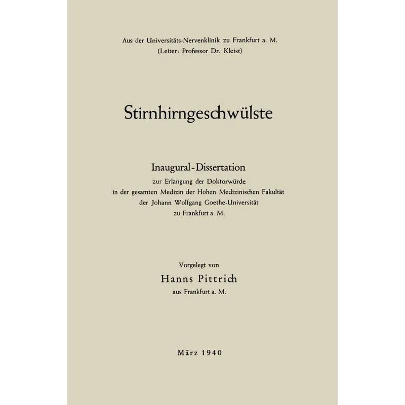Stirnhirngeschwülste