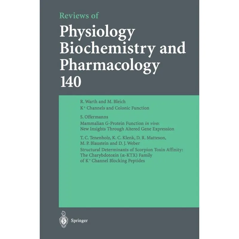 Reviews of Physiology, Biochemistry and Pharmacology