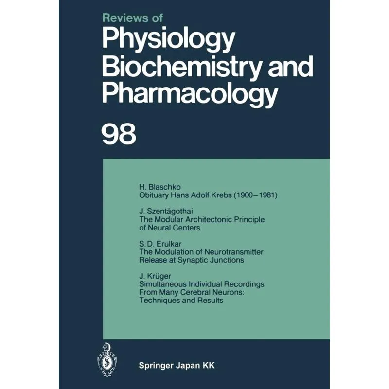 Reviews of Physiology, Biochemistry and Pharmacology