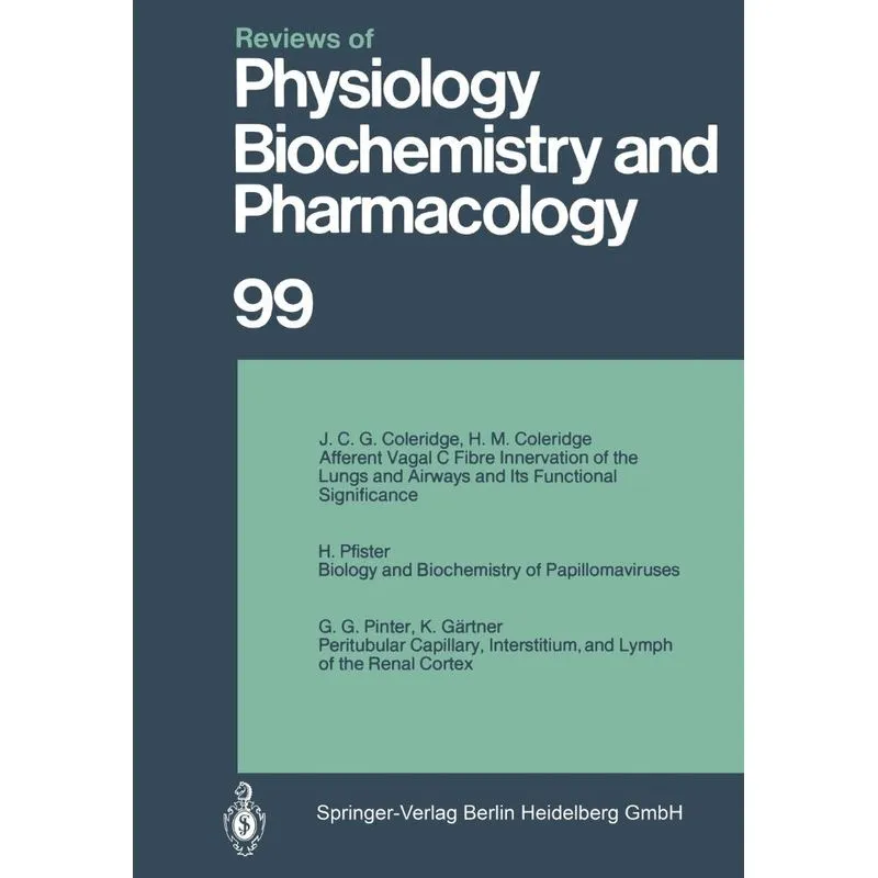 Reviews of Physiology, Biochemistry and Pharmacology
