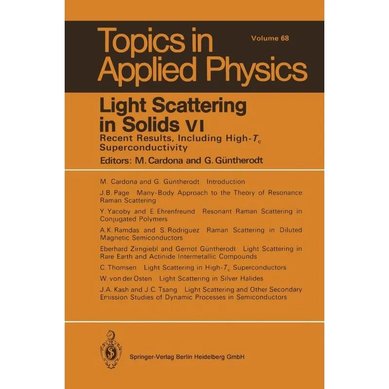 Light Scattering in Solids VI