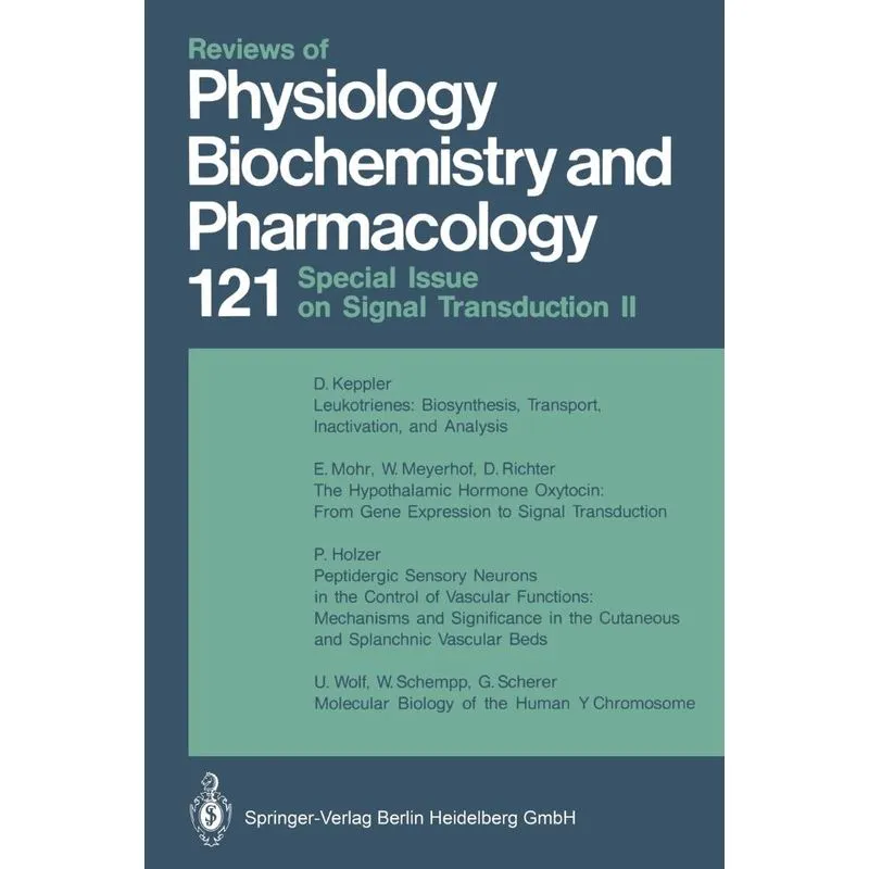 Reviews of Physiology Biochemistry and Pharmacology