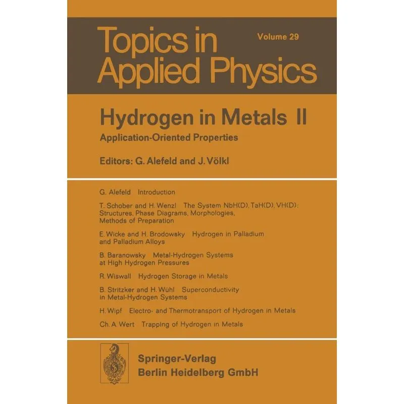 Hydrogen in Metals II