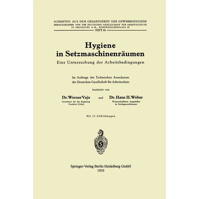 Hygiene in Setzmaschinenraumen