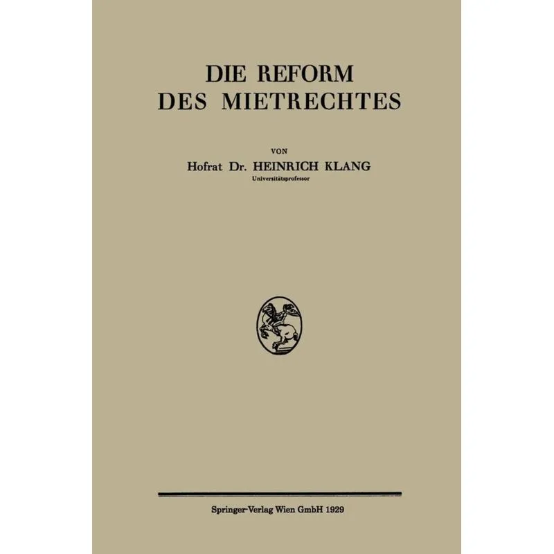 Die Reform Des Mietrechtes