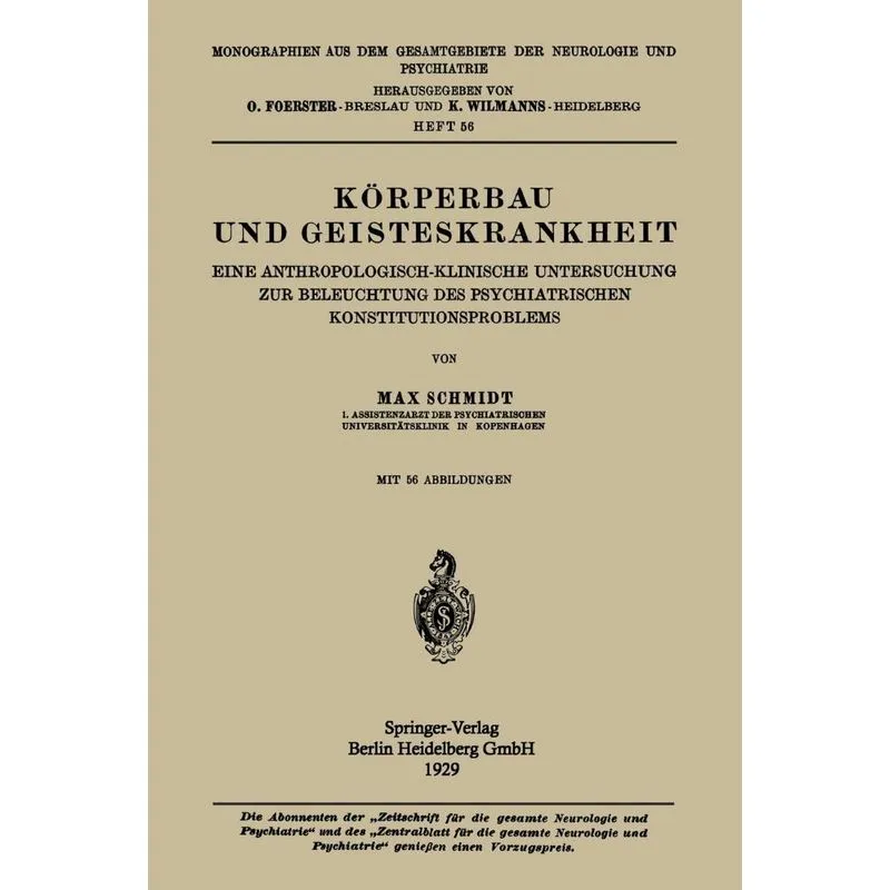 Korperbau Und Geisteskrankheit