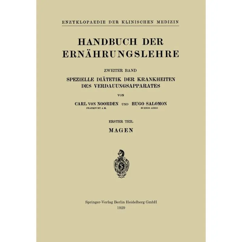 Handbuch Der Ernahrungslehre