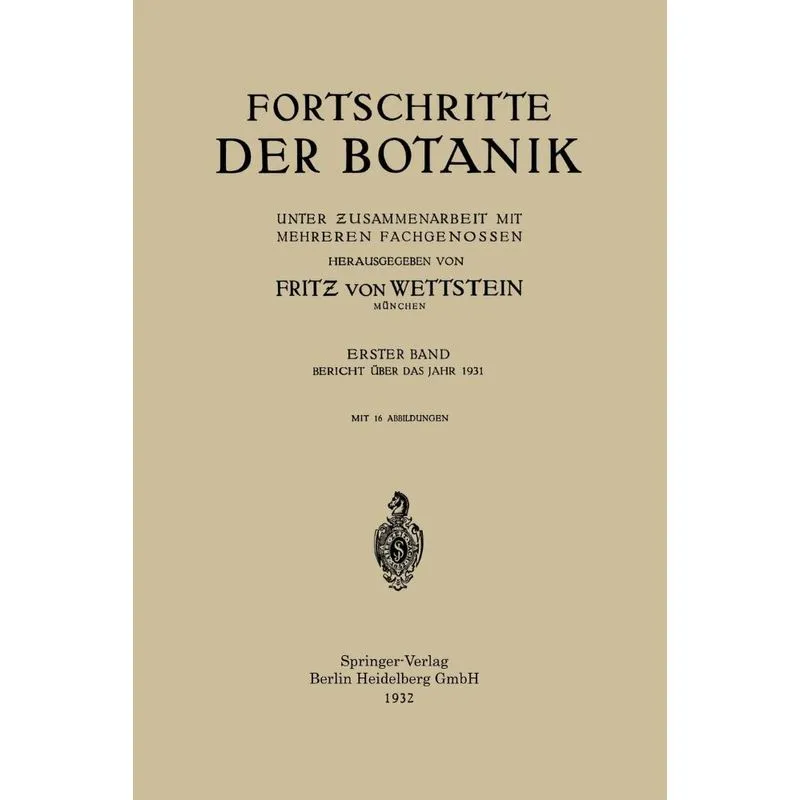 Fortschritte Der Botanik