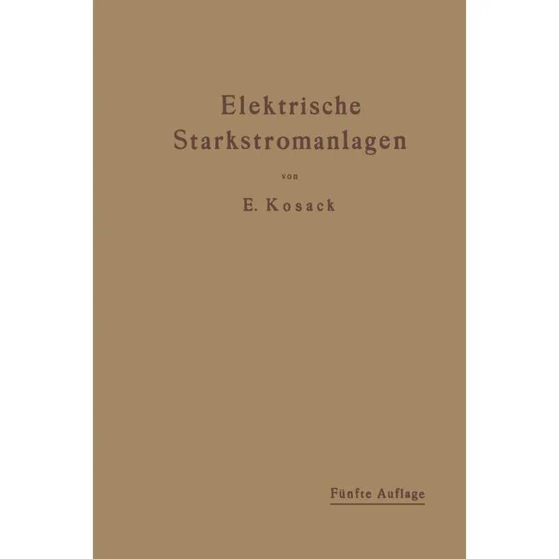 Elektrische Starkstromanlagen