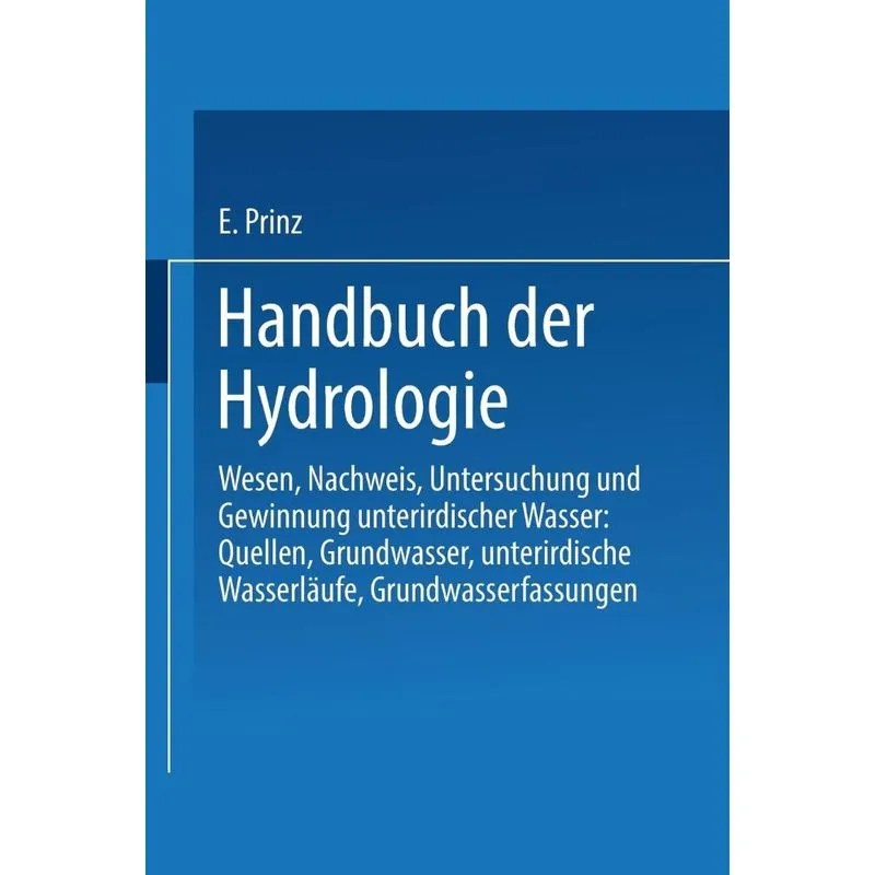 Handbuch Der Hydrologie