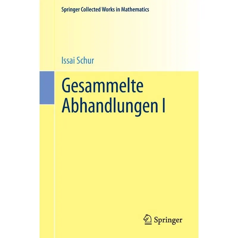 Gesammelte Abhandlungen I