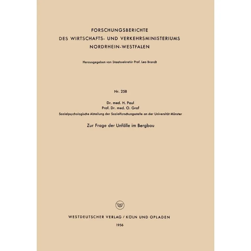 Zur Frage Der Unfalle Im Bergbau