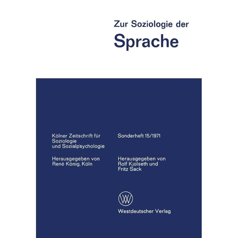 Zur Soziologie der Sprache