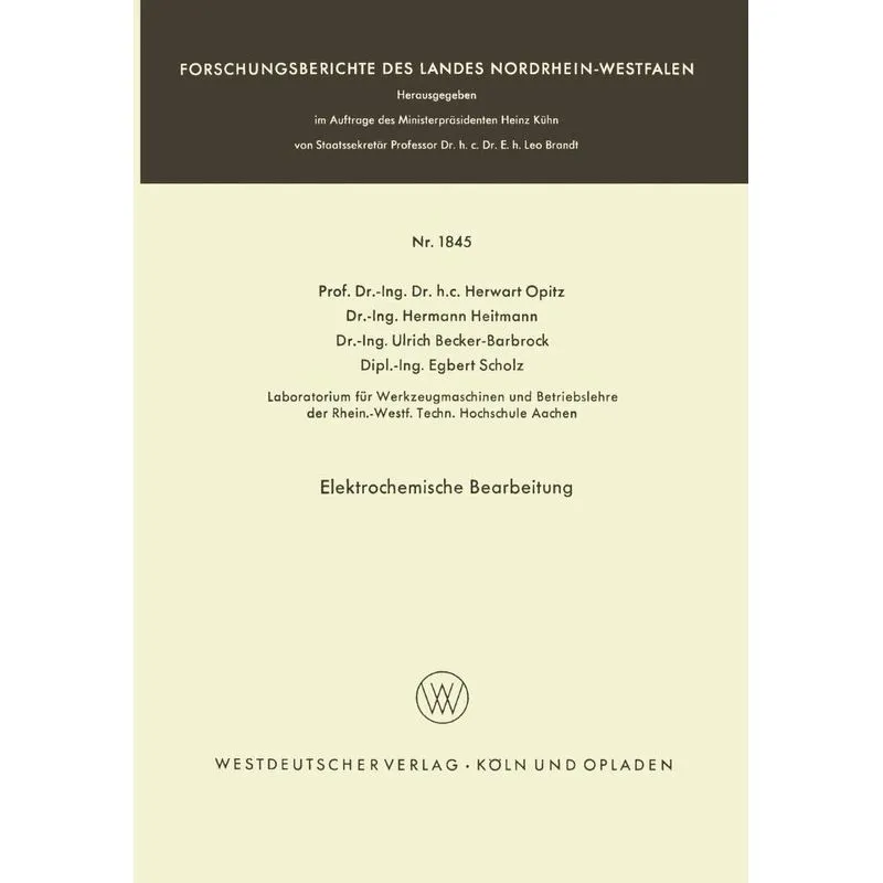 Elektrochemische Bearbeitung