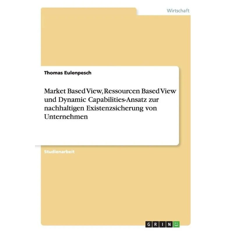 Market Based View, Ressourcen Based View und Dynamic Capabi