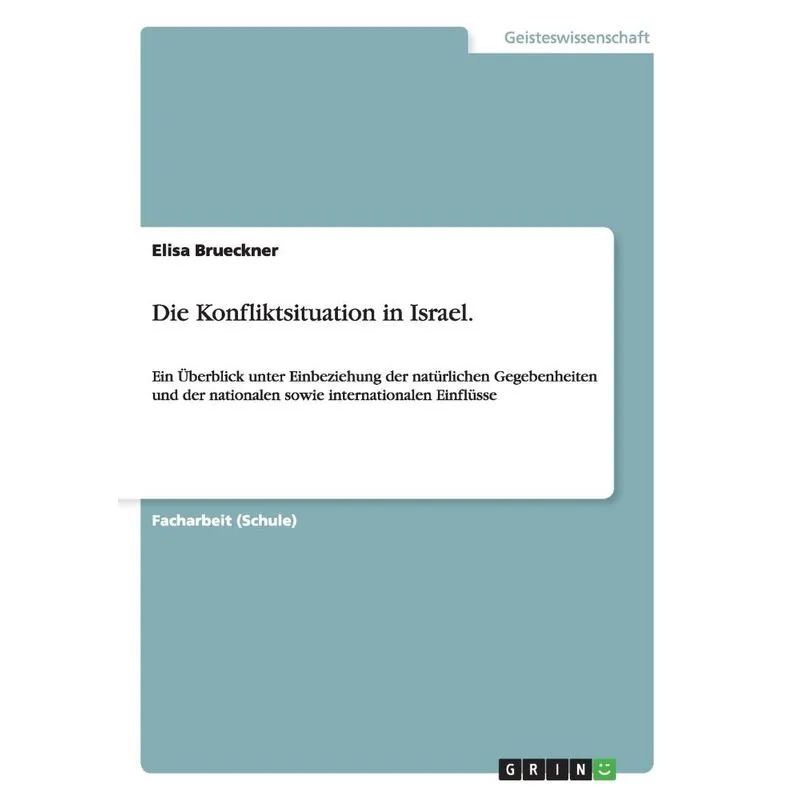Die Konfliktsituation in Israel.