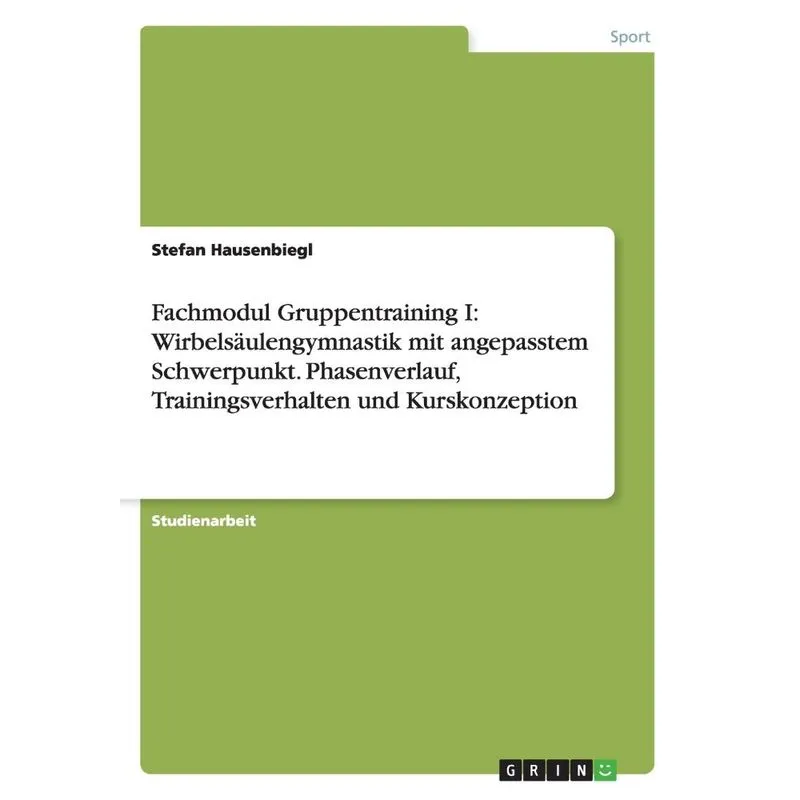 Fachmodul Gruppentraining I